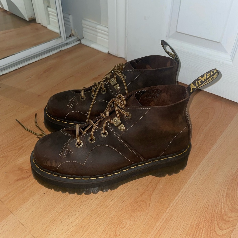 Dr. Martens Church Arc Crazy Horse Platform Monkey Boots